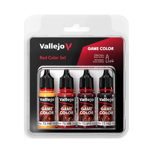 Vallejo Game Color 4 X 18 Ml Red Color Set 72.377