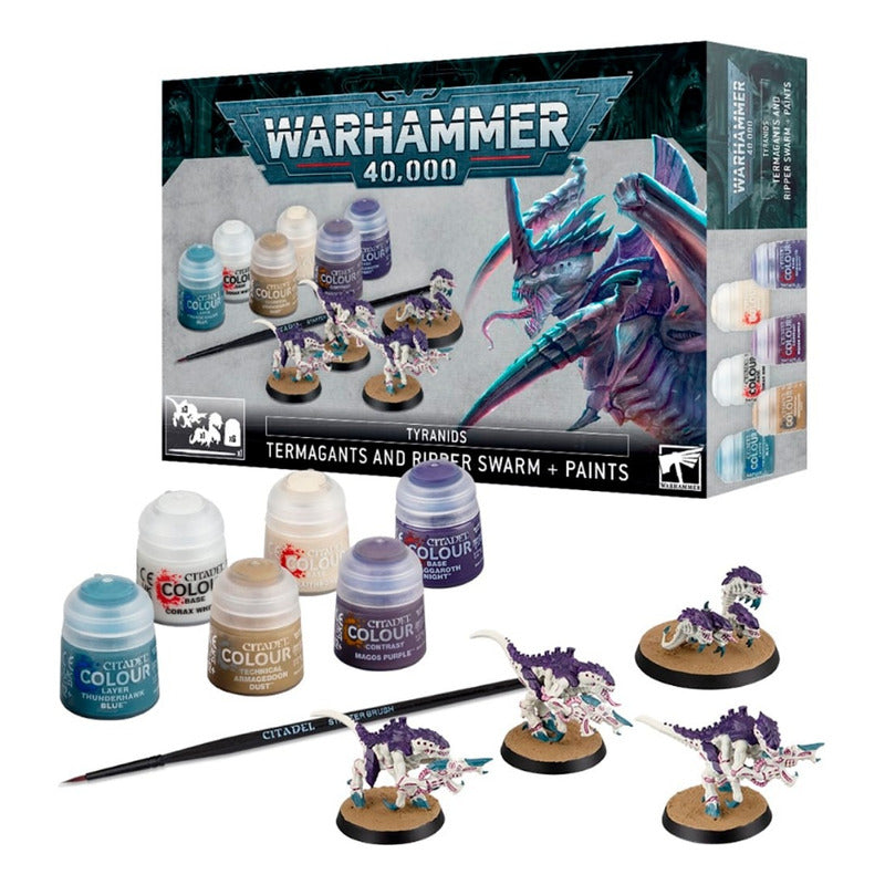 Citadel Wh40k Tyranids Termagants And Ripper Swarm Paint Set