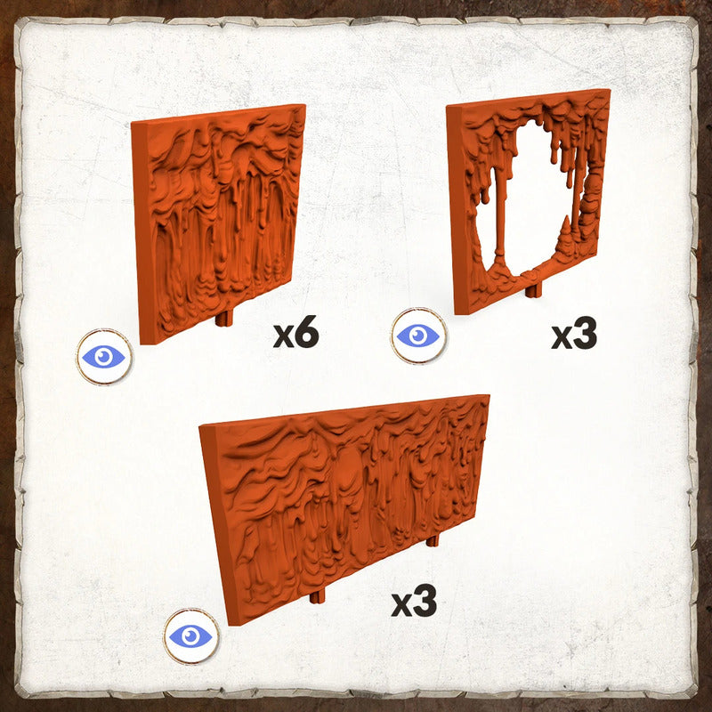 Dungeons & Lasers Lava Caverns Terrain Set