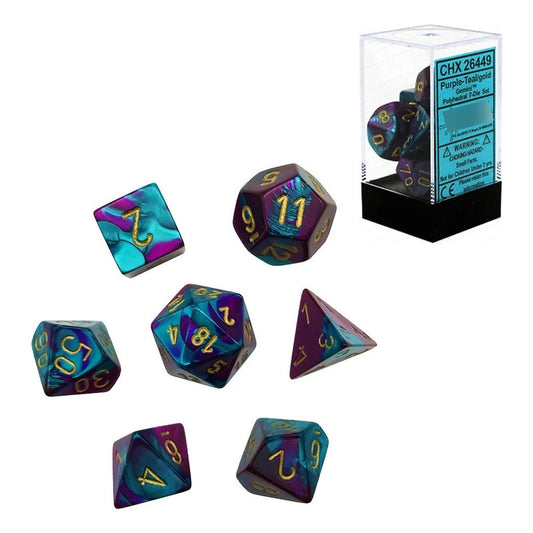 Chessex Set Dados Gemini Purple-teal/gold Chx26449