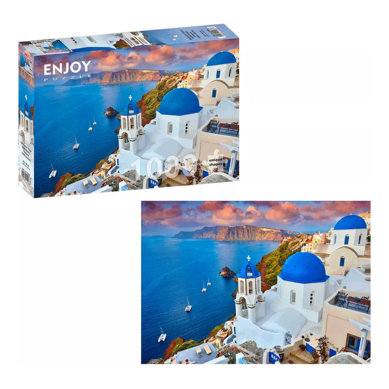 Enjoy Puzzle Rompecabezas Vista Santorini Grecia 1000 Pzas