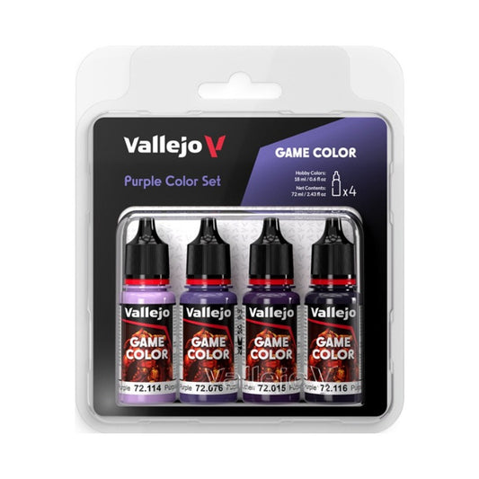Vallejo Game Color 4 X 18 Ml Purple Color Set 72.382