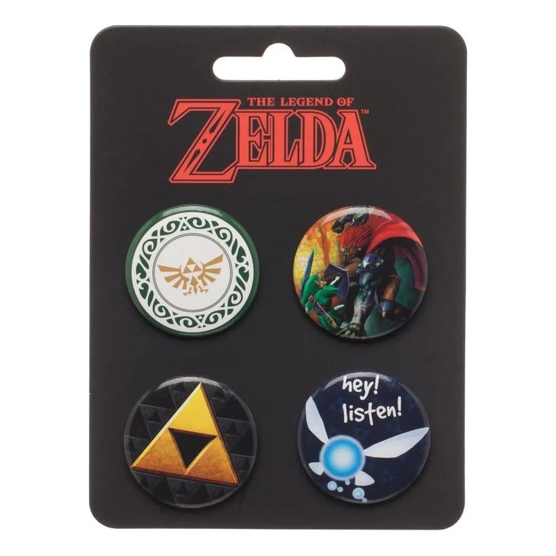 Set 4 Botones Pines The Legend Of Zelda