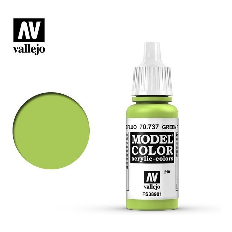 Vallejo Model Color 17ml Pintura Acrílica 210 Verde Fluorescente 70.737