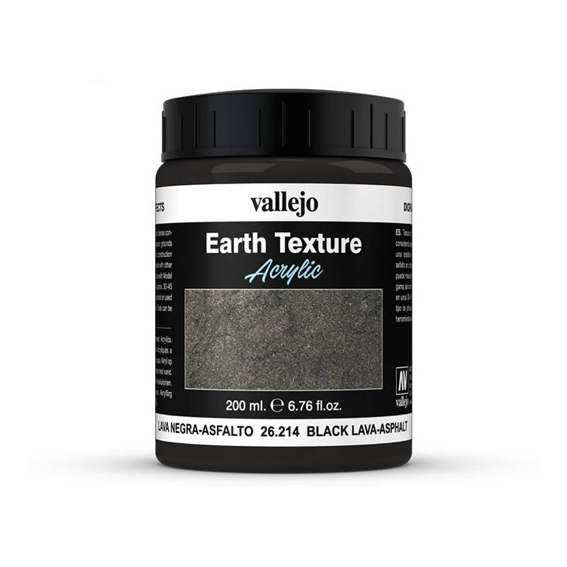 Vallejo Texture Acrylic Lava Negra 200ml 26.214