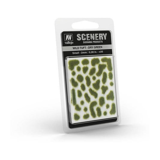Vallejo Scenery Tuft Pastos Para Modelismo Wild Tuft Dry Green S 2mm/0.16in x35