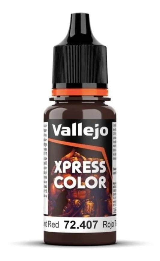 Vallejo Xpress Color 17ml Pintura Rojo Terciopelo 72.407