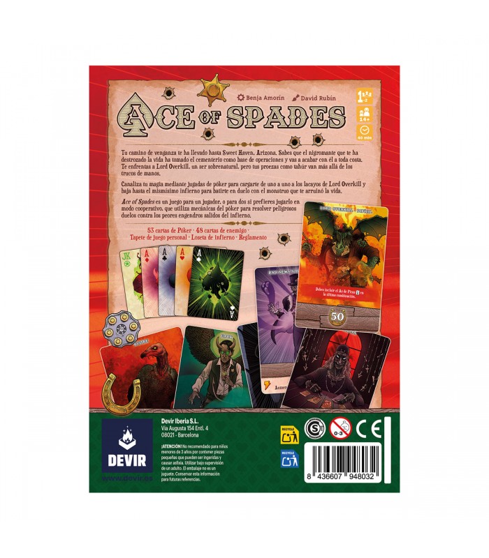 Devir Ace Of Spades Juego De Mesa - En Español