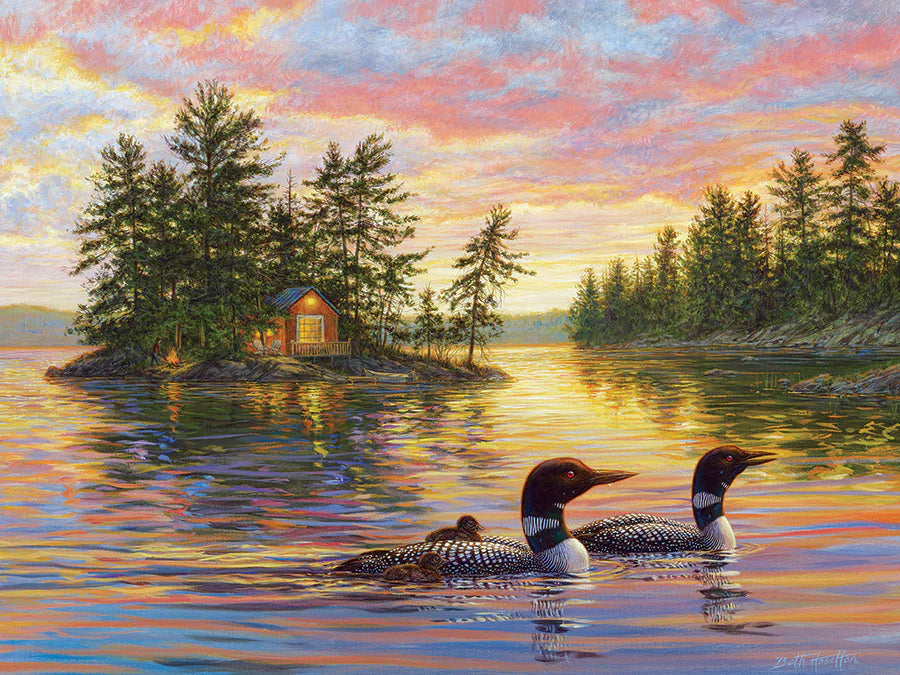 Cobble Hill Rompecabezas Patos En El Lago Al Atardecer 275pz