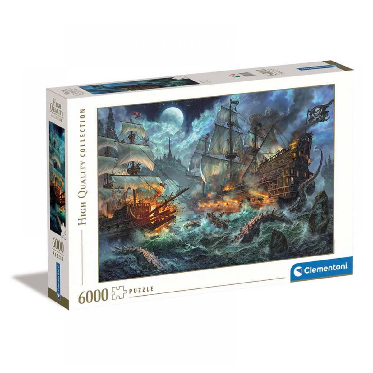 Clementoni Rompecabezas Piratas Batalla En Alta Mar 6000 Pz