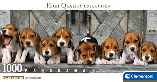 Clementoni Rompecabezas Panoramico Cachorros Beagles 1000pza
