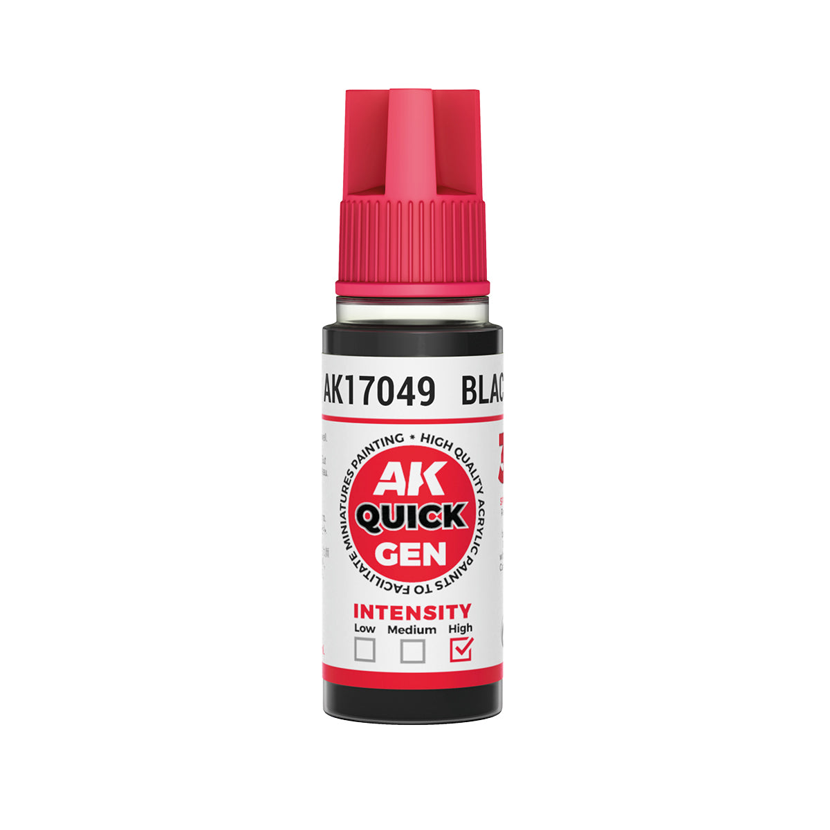 AK Pintura Acrílica Quickgen AK17049 Intensity High Black 18ml