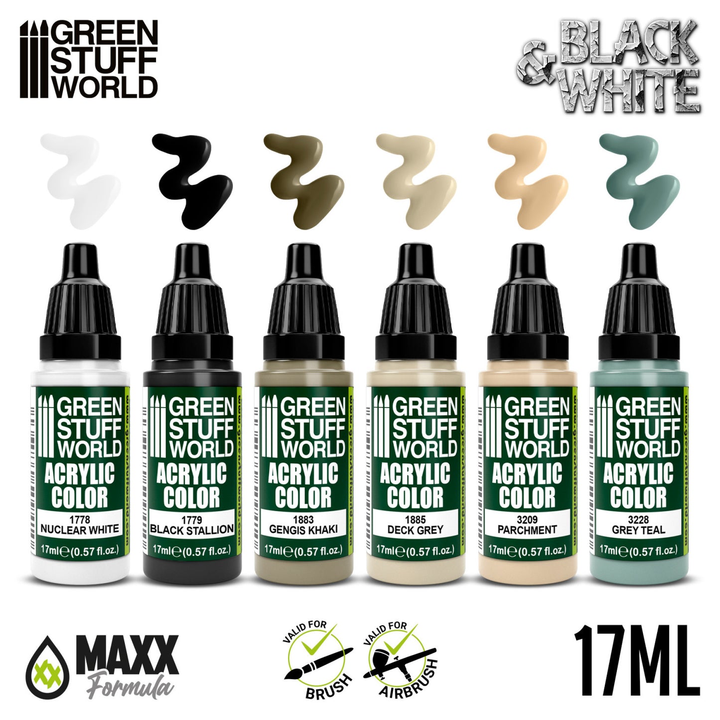 Green Stuff World Set Pintura Blaco Y Negro 17ml 10123
