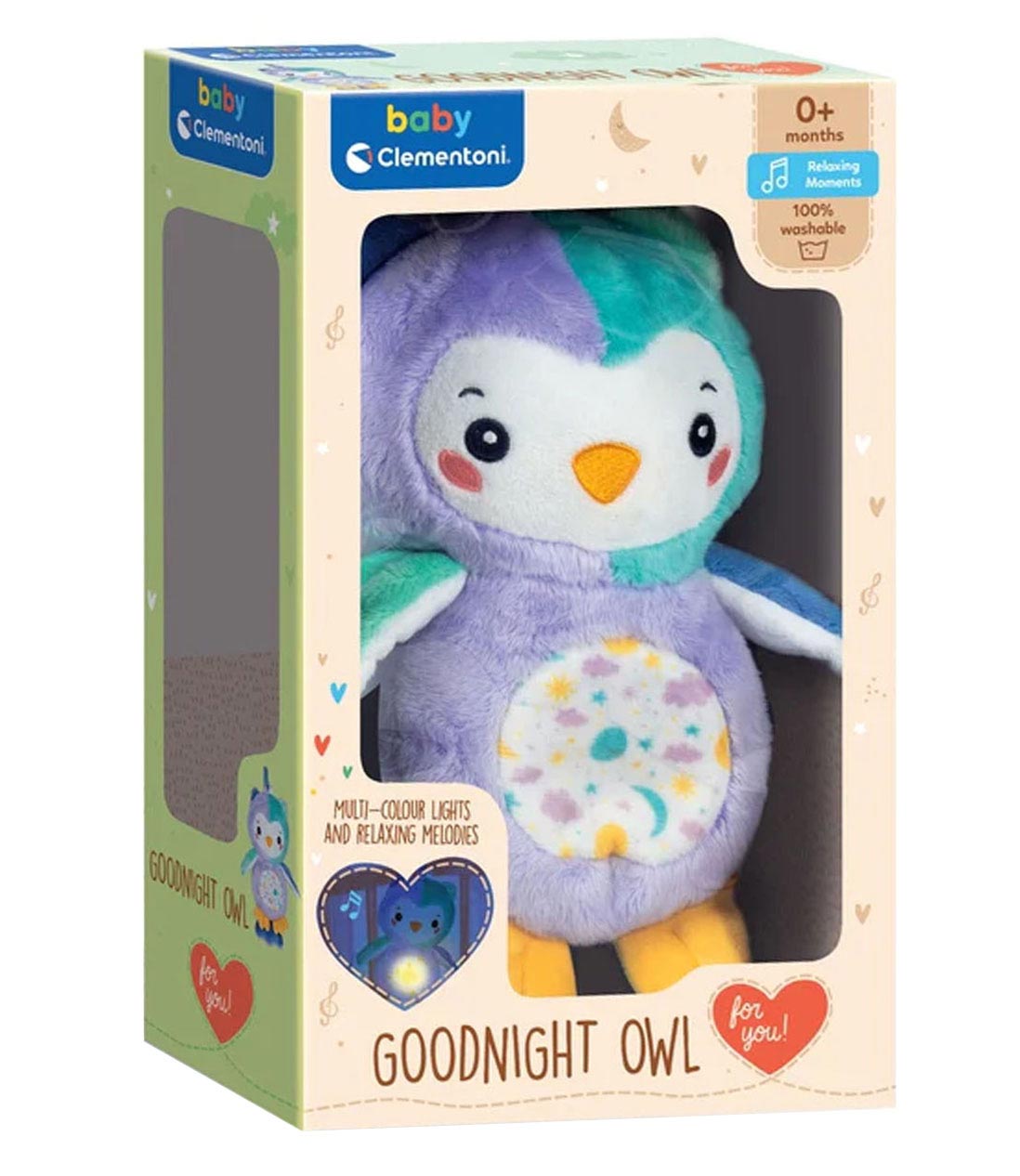 Baby Clementoni Buho Buenas Noches Peluche Con Luz