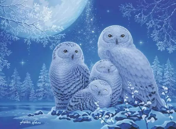 Ravensburger Rompecabezas Búhos A La Luz De La Luna 500pz