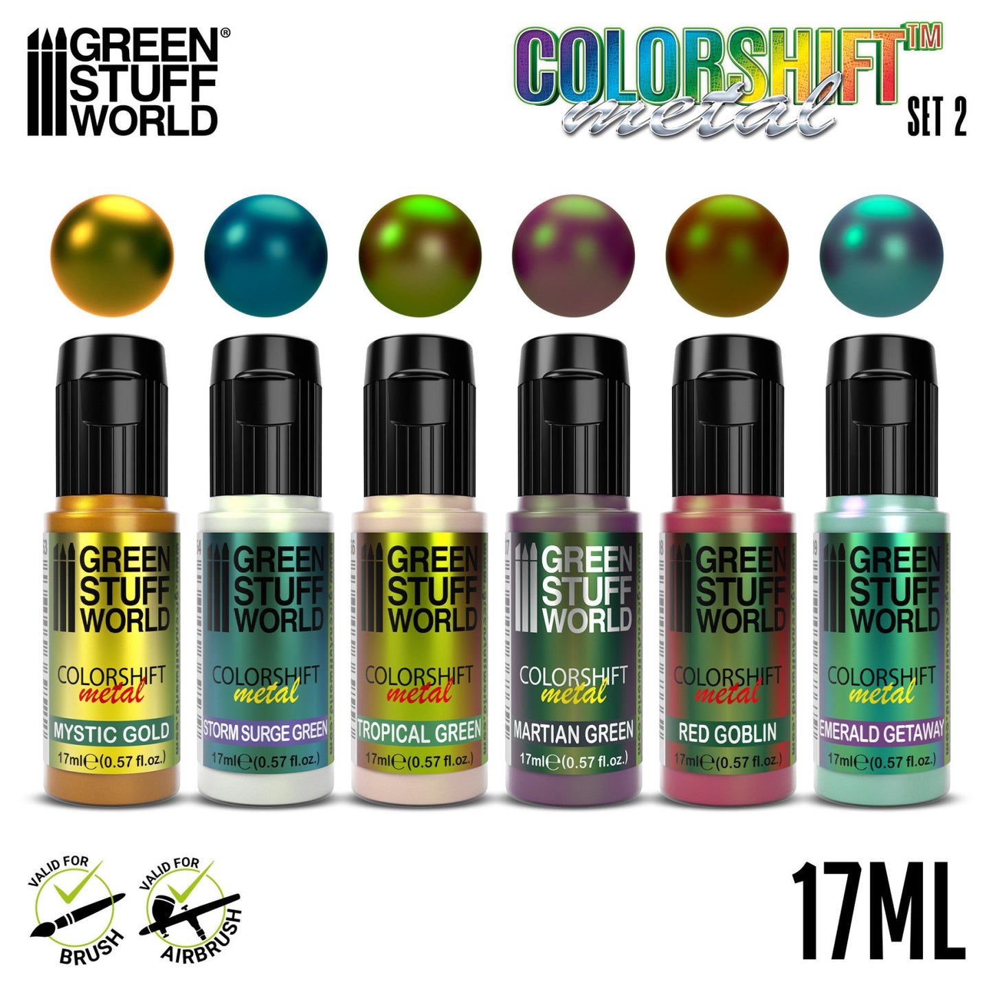 Green Stuff World Pinturas Metálicas Camaleónicas Set2