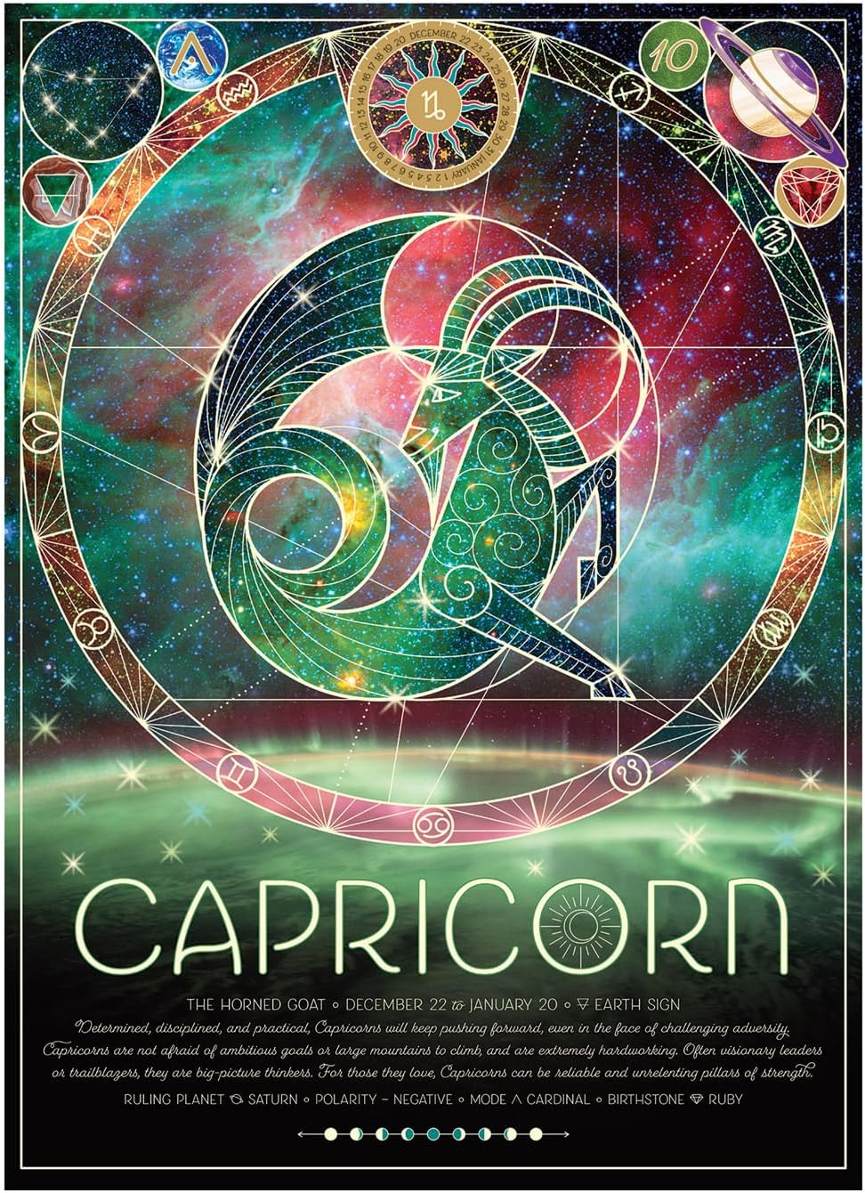 Cobble Hill Rompecabezas Zodiaco Capricornio 500 Pz