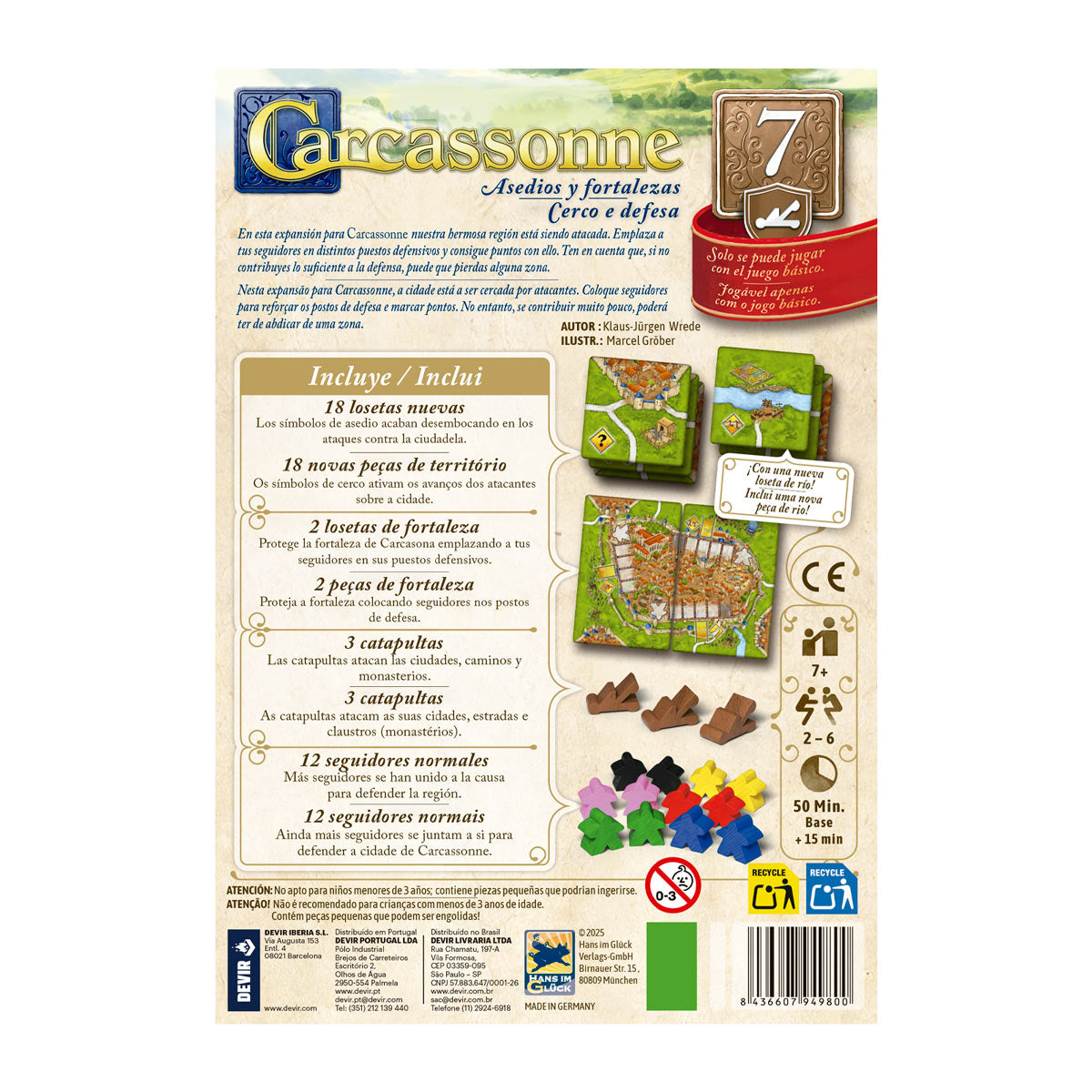 Devir Carcassonne Expansion Asedios Y Fortalezas - Español