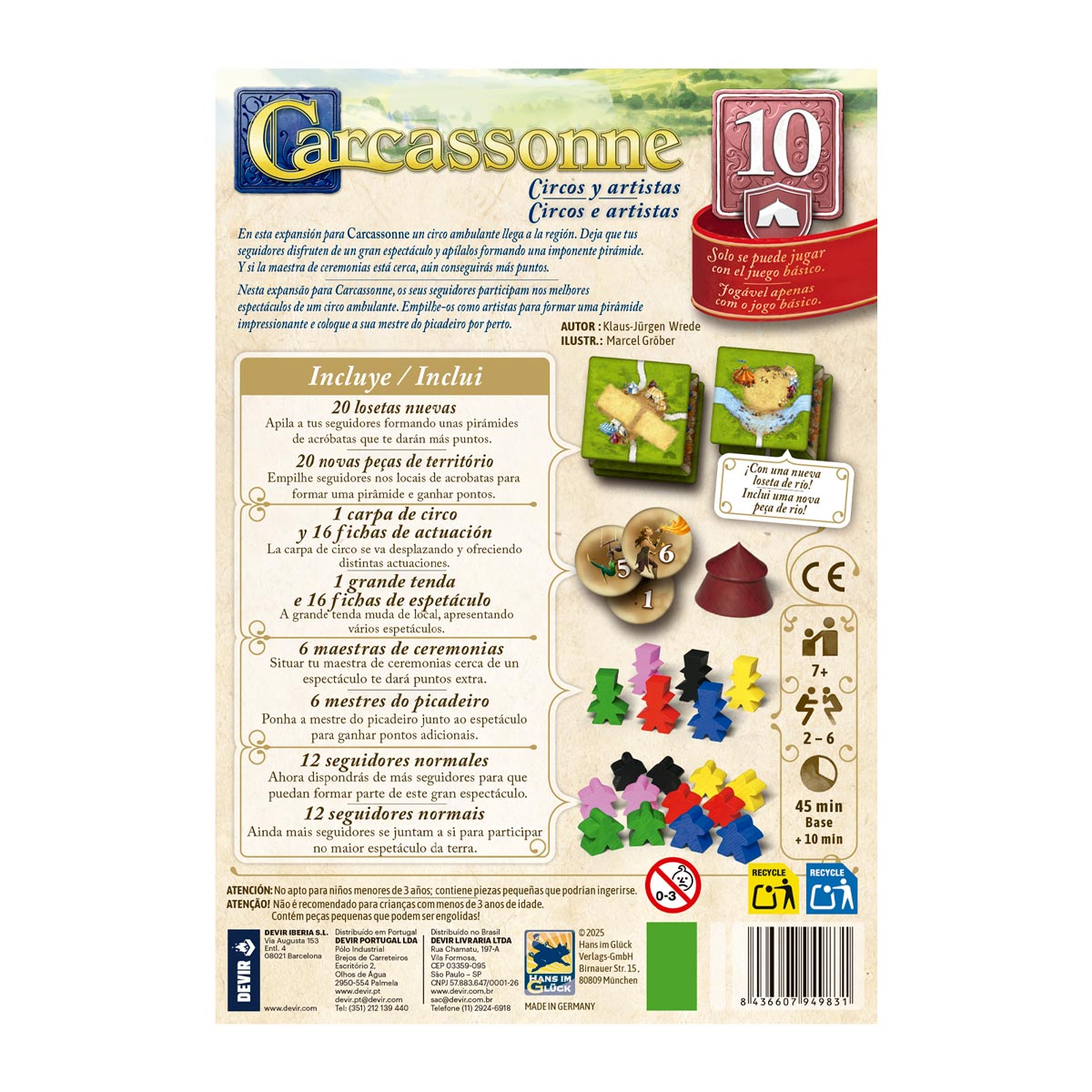 Devir Carcassonne Expansion Circos Y Artistas - Español