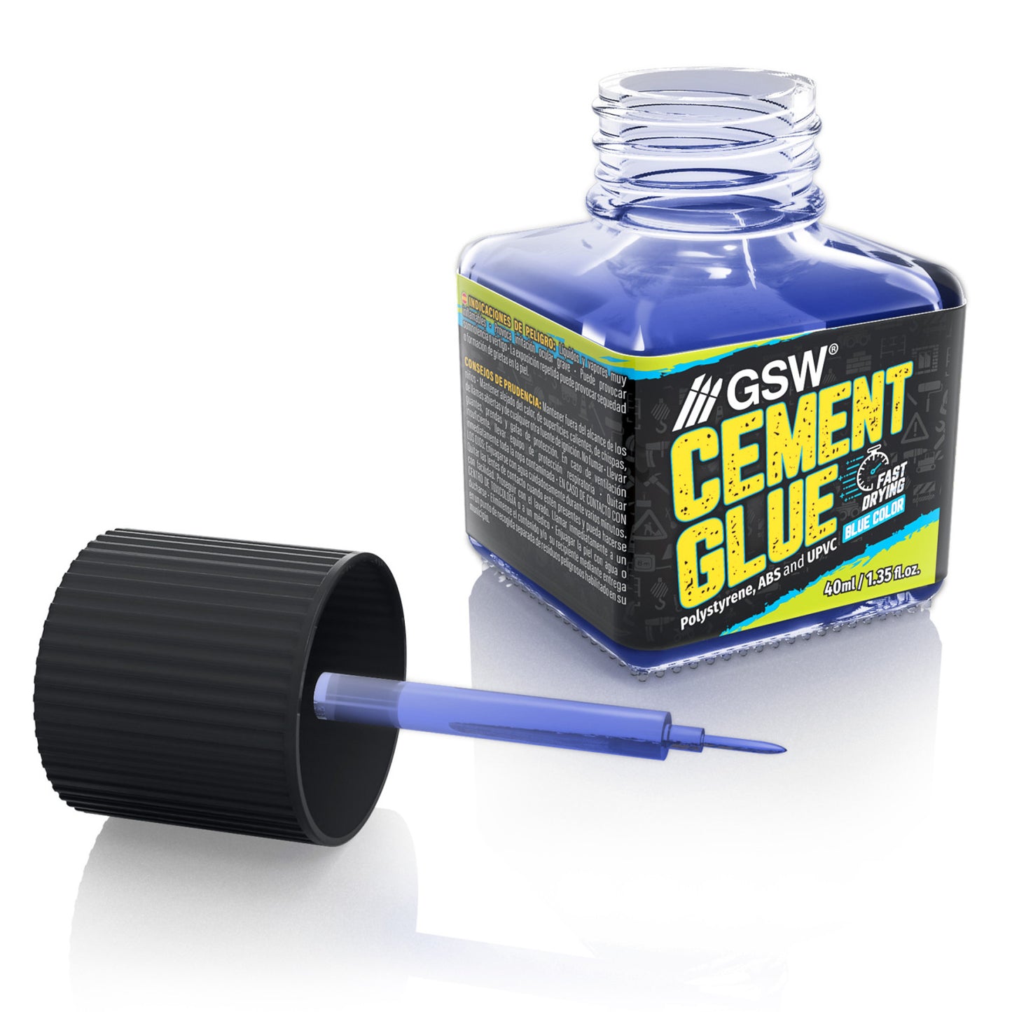 Green Stuff World Pegamento para plásticos Azul 40ml Cement Glue