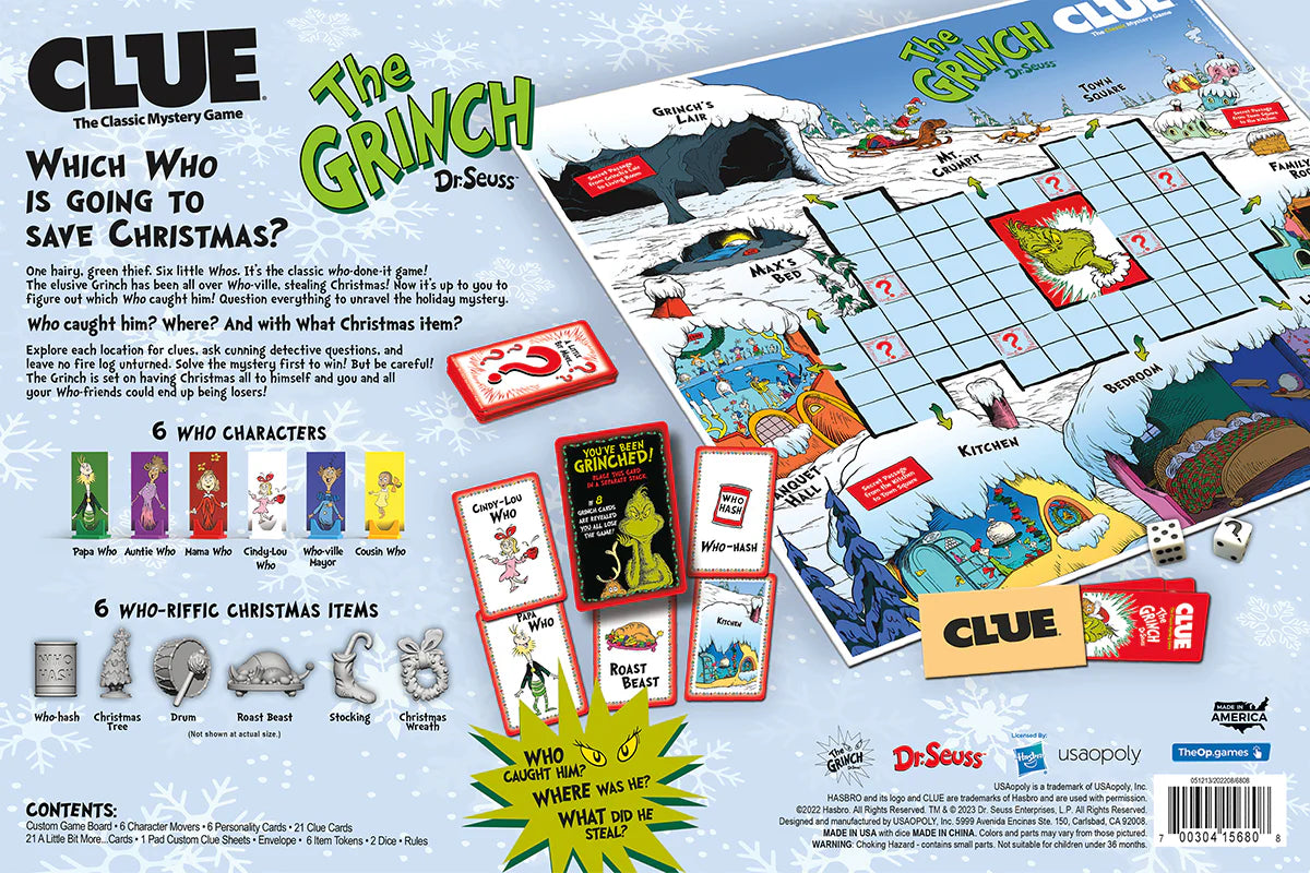 Hasbro Clue Dr. Seuss The Grinch Juego De Mesa