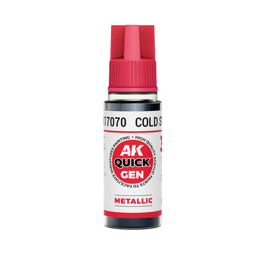 AK Pintura Acrílica Quickgen AK17070 Metallic Cold Steel 18ml