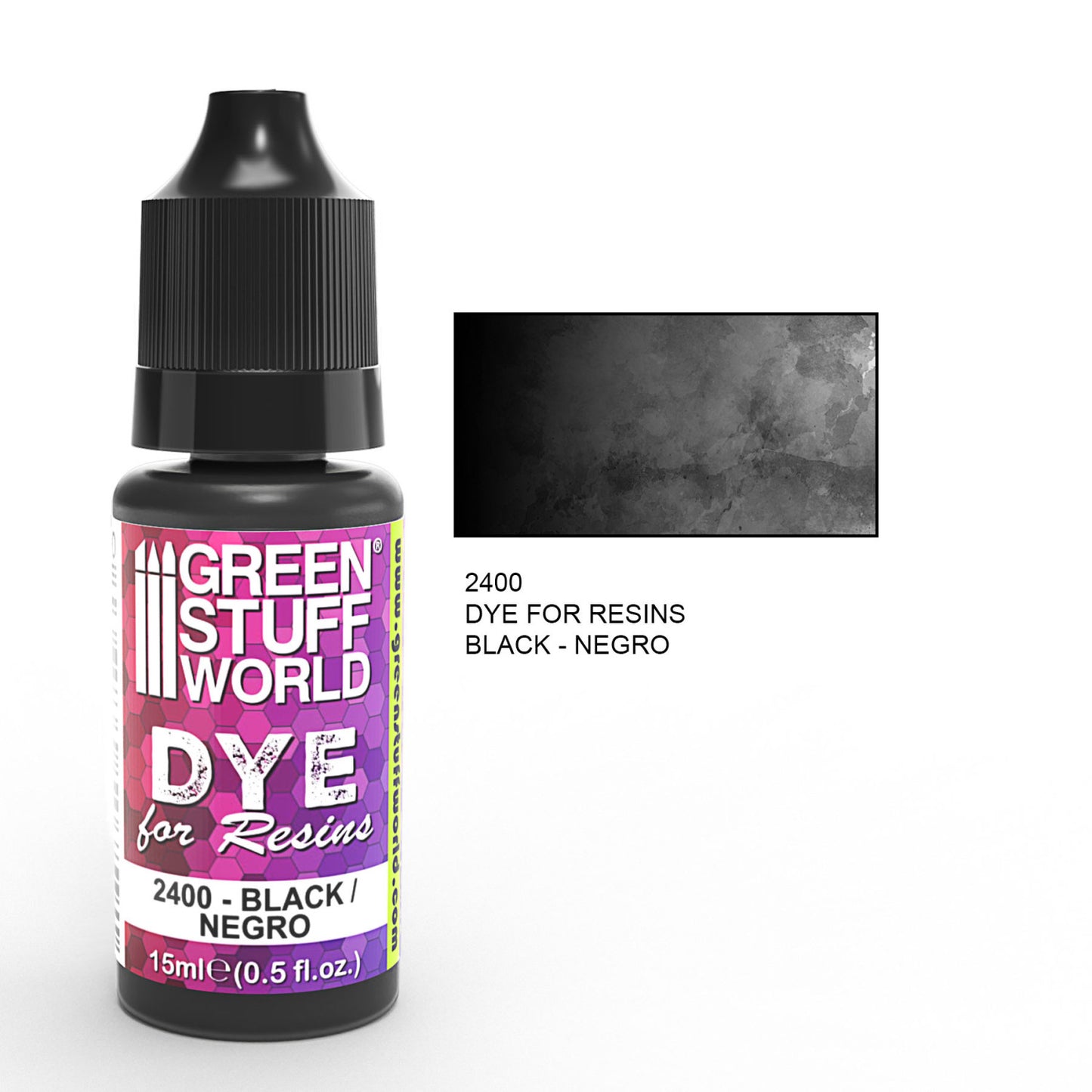 Green Stuff World Colorante para Resinas 15ml Negro