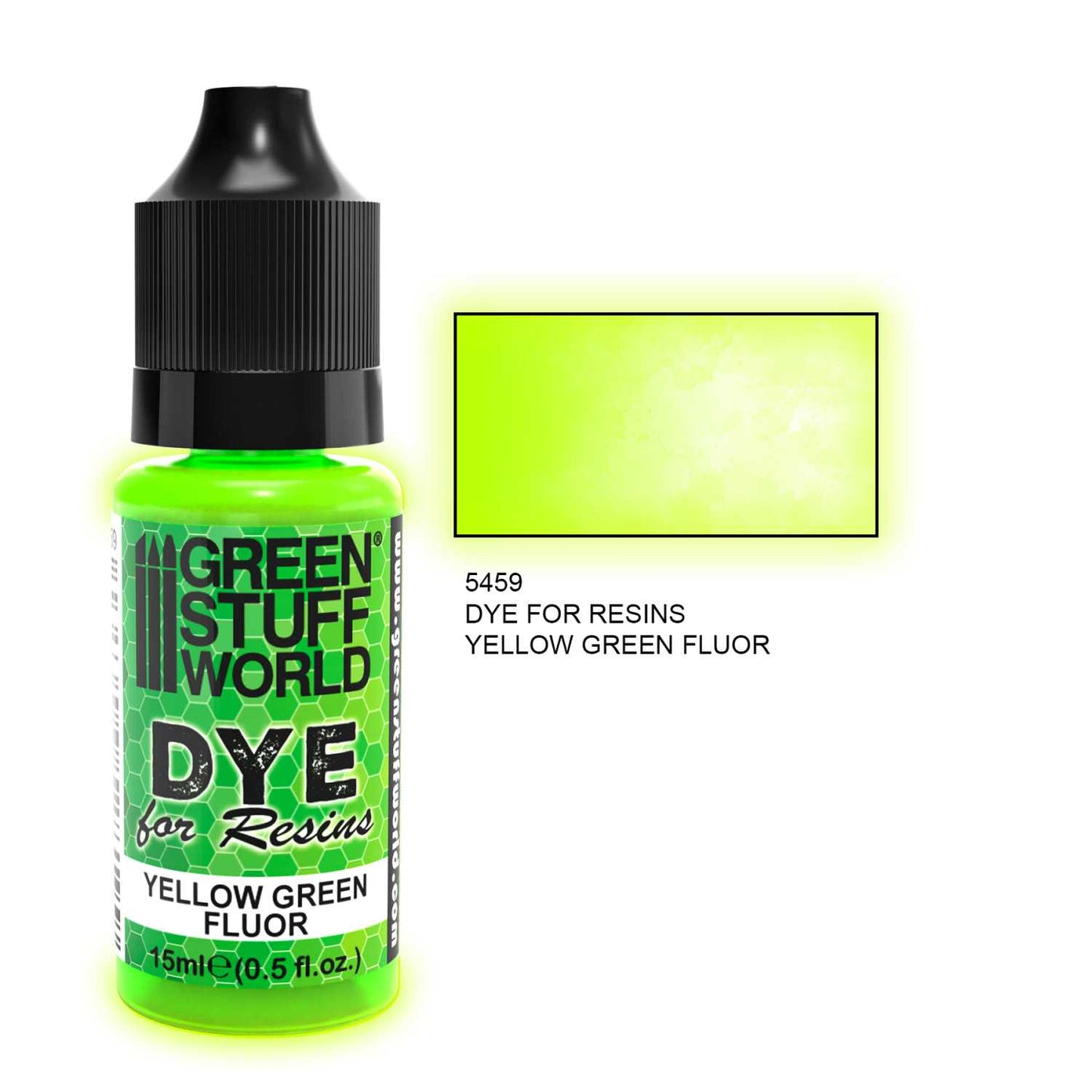 Green Stuff World Colorante para Resinas 15ml Amarillo Verde Fluorecente