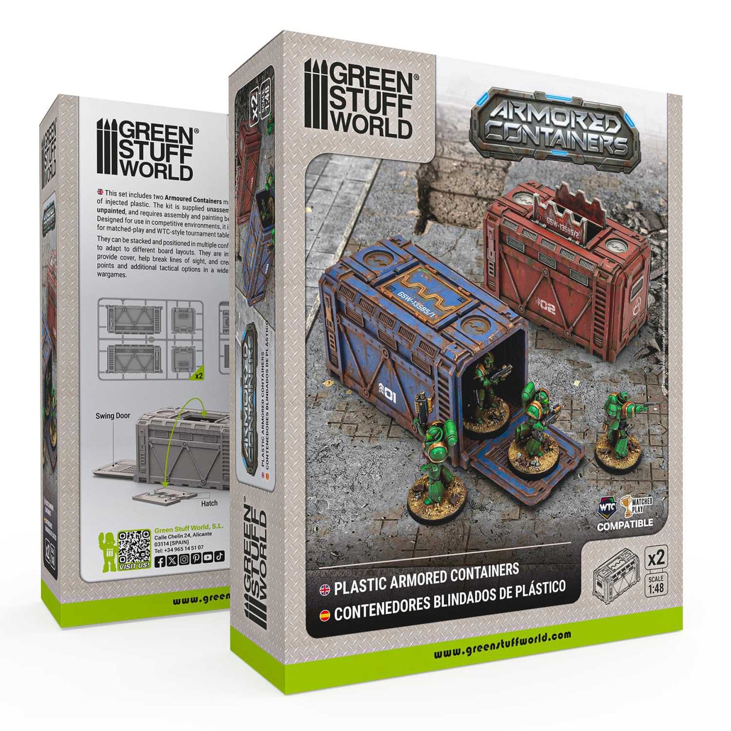 Green Stuff World Contenedores Blindados Sci-Fi de Modelismo