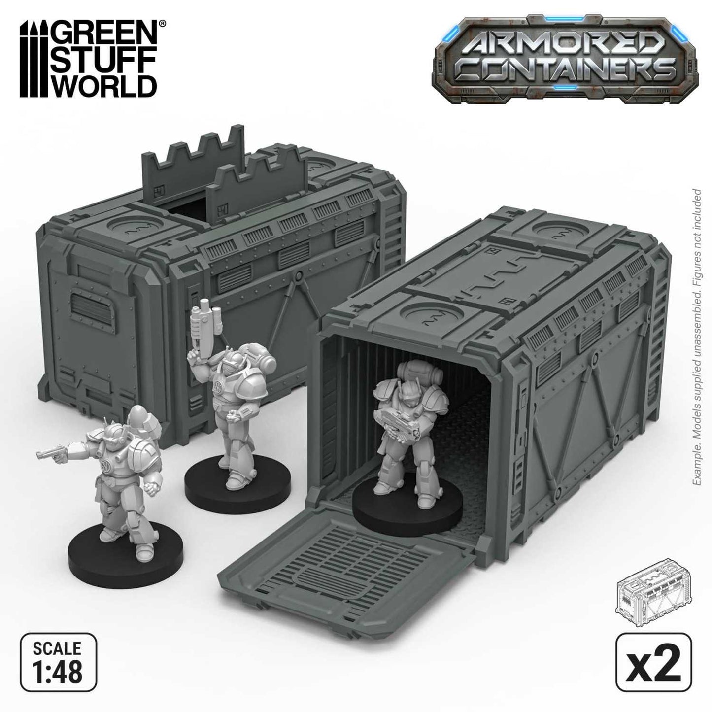 Green Stuff World Contenedores Blindados Sci-Fi de Modelismo