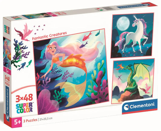 Clementoni 3 Rompecabezas Criaturas Mágicas Para Niños 48 Pza
