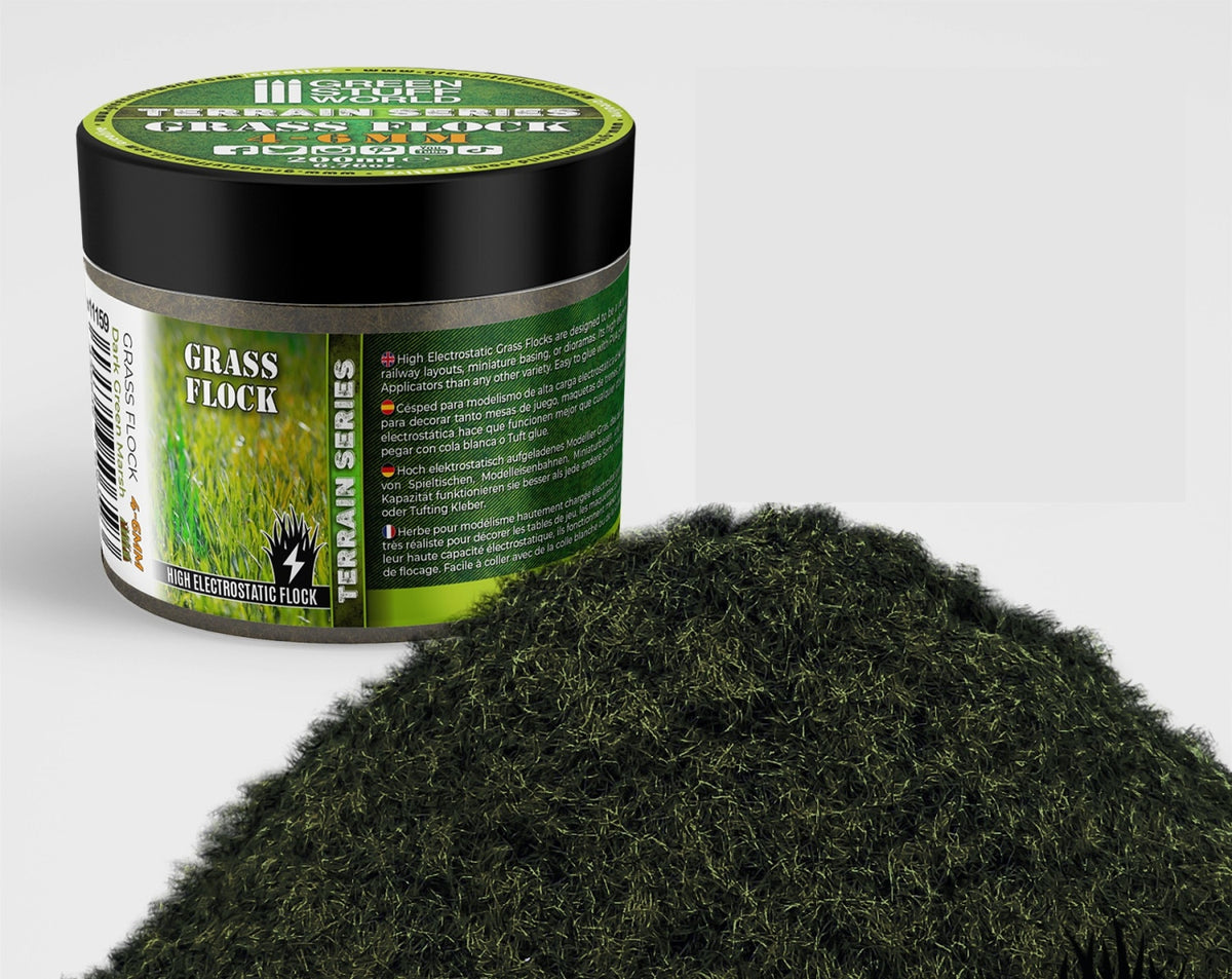 GreenStuffWorld Cesped Electrostatico 4-6mm Dark Green Marsh 200ml