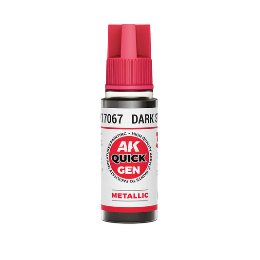 AK Pintura Acrílica Quickgen AK17067 Metallic Dark Steel 18ml
