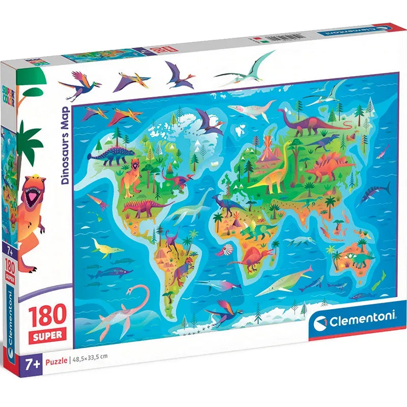 Clementoni Rompecabezas Mapa De Dinosaurios 180 Pza