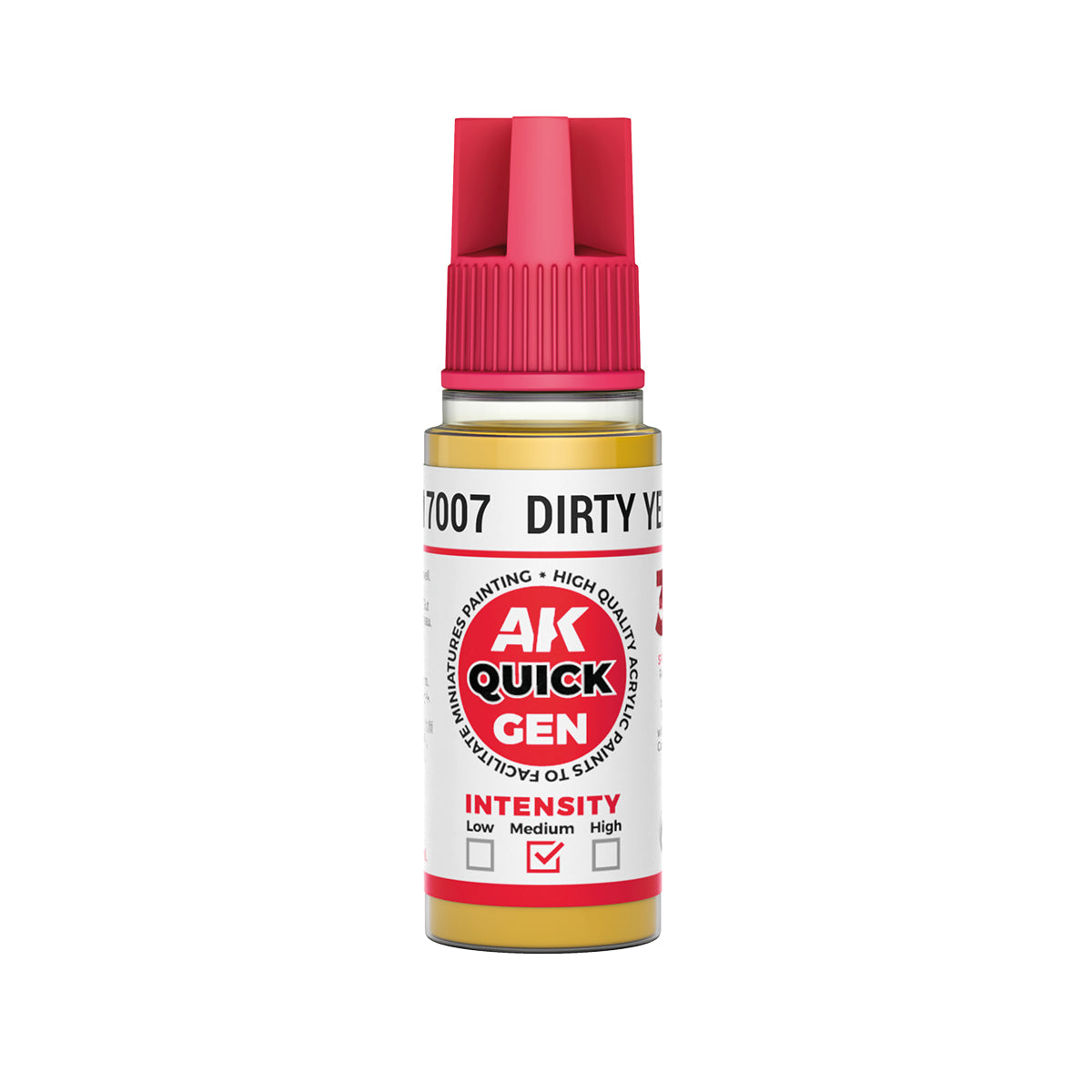 AK Pintura Acrílica Quickgen AK17007 Intensity Medium Dirty Yellow 18ml