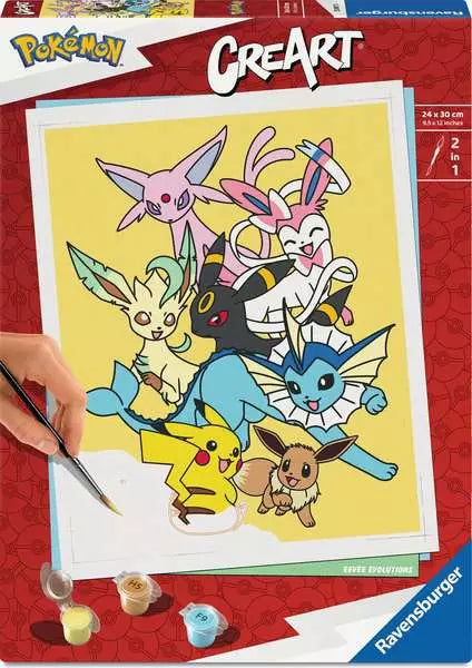 Ravensburger Creart Eevee Evoluciones Pinta con Numeros