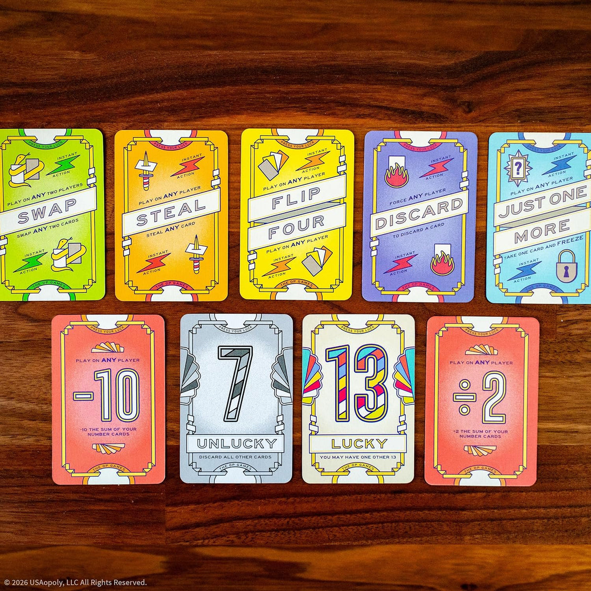 The Op Games Flip 7 With a Vengeance juego de mesa