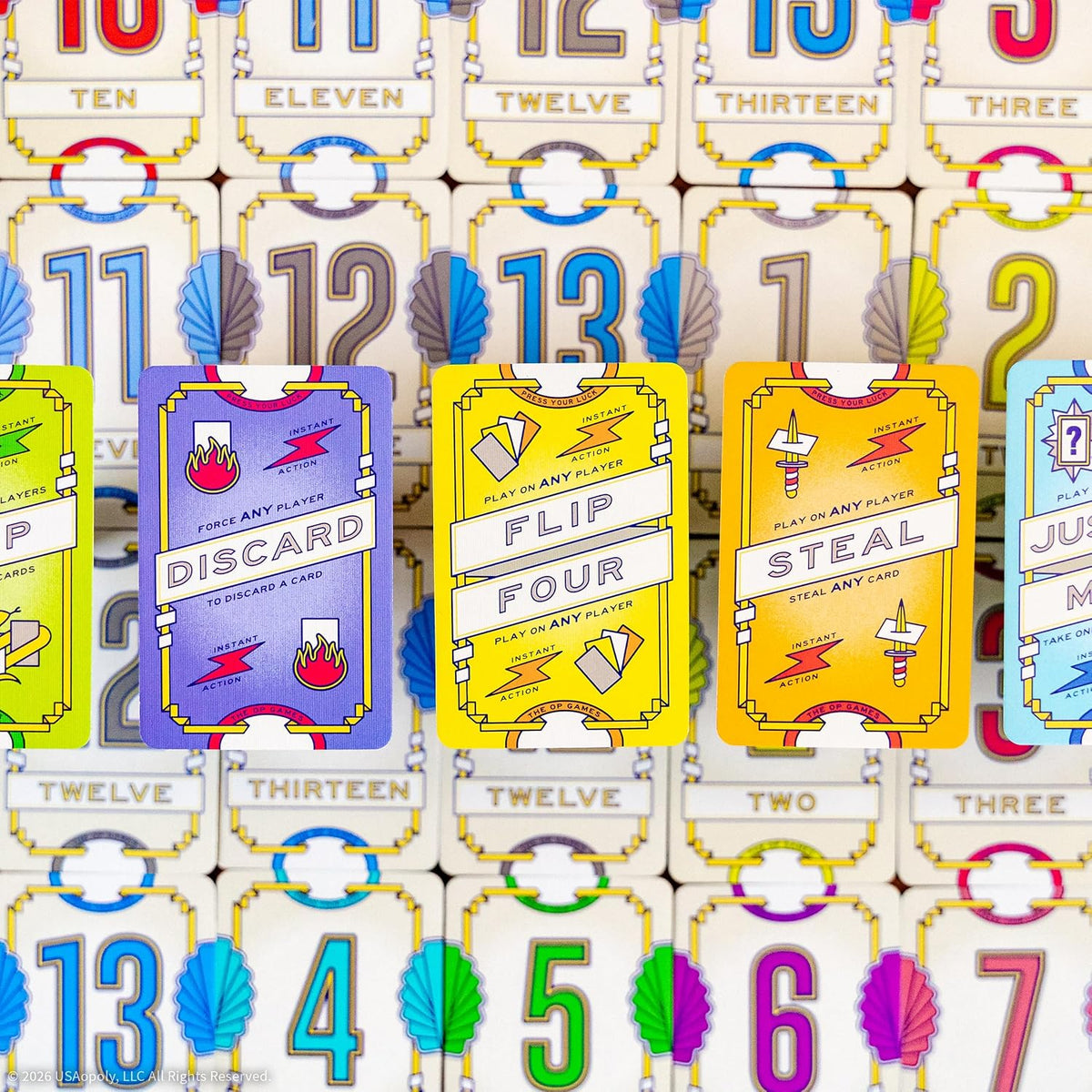 The Op Games Flip 7 With a Vengeance juego de mesa