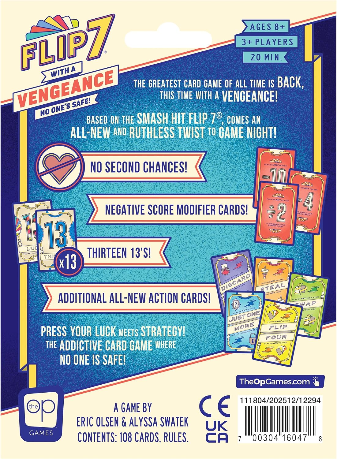 The Op Games Flip 7 With a Vengeance juego de mesa