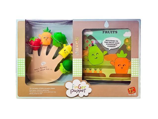 Títeres Para Dedo Y Libro Para Bañera Frutas