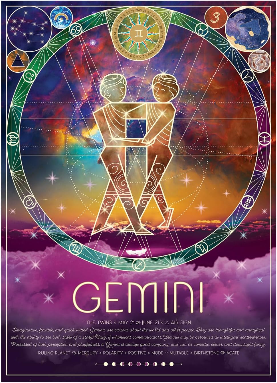 Cobble Hill Rompecabezas Zodiaco Geminis 500 Pz