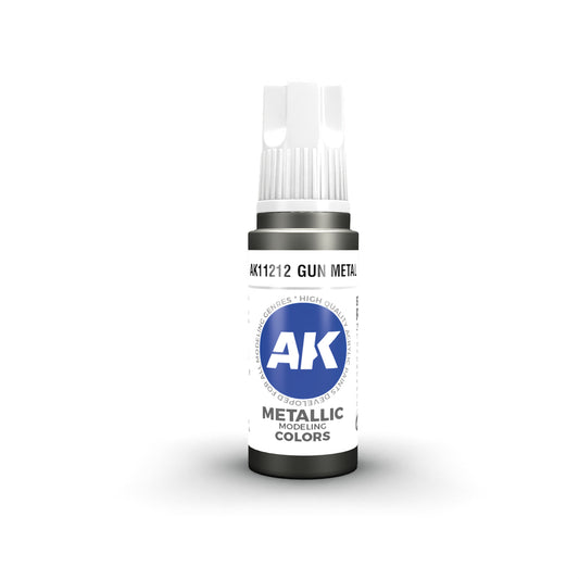 Ak Pintura Acrílica Gama Metallic AK11212 Gun Metal 18ml