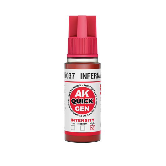 AK Pintura Acrílica Quickgen AK17037 Intensity High Infernal Red 18ml