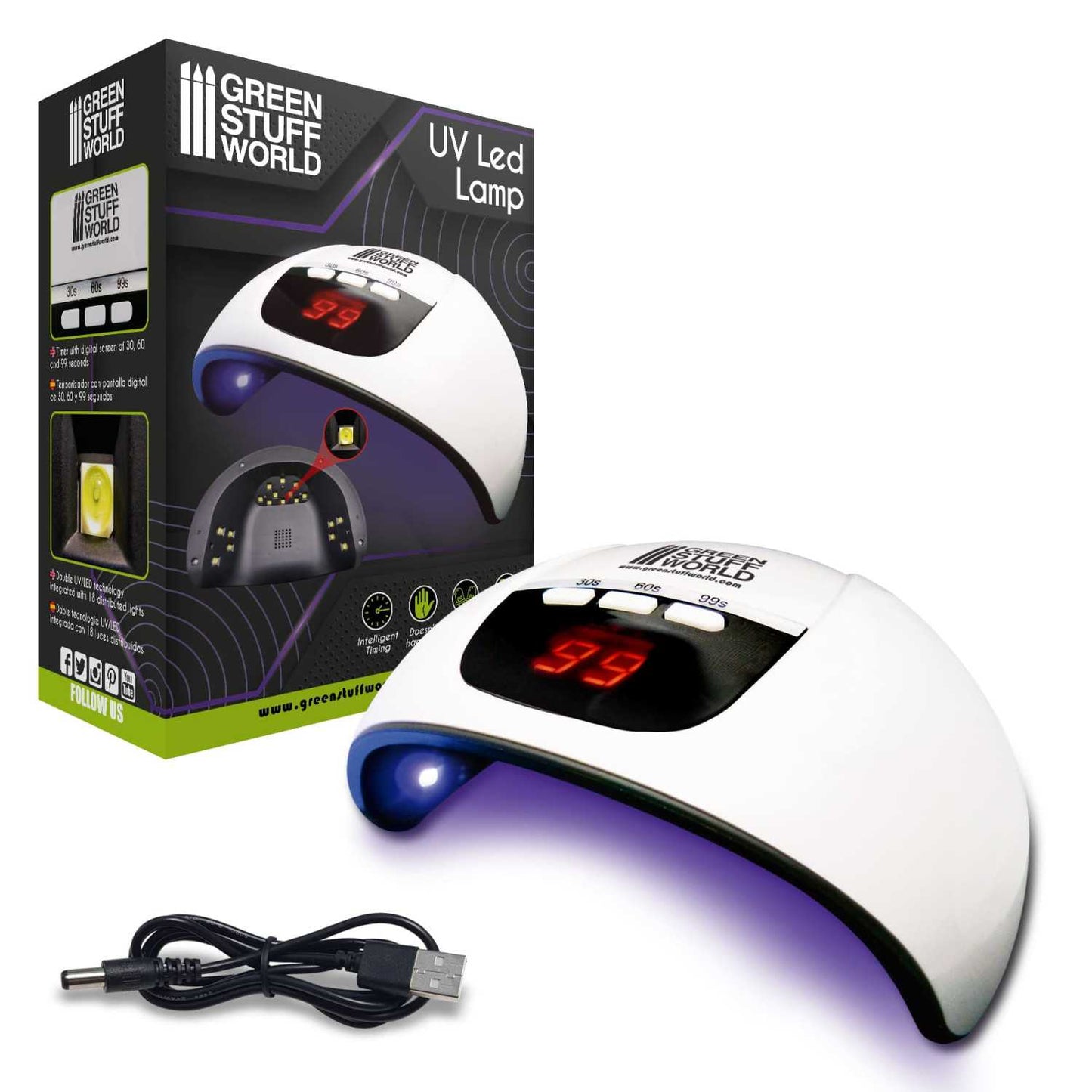 Green Stuff World Lampara LED Ultravioleta