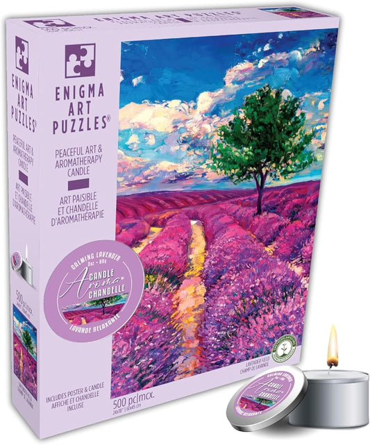 KI Rompecabezas Aromaterapia Campos De Lavanda Y Vela 500 Pz