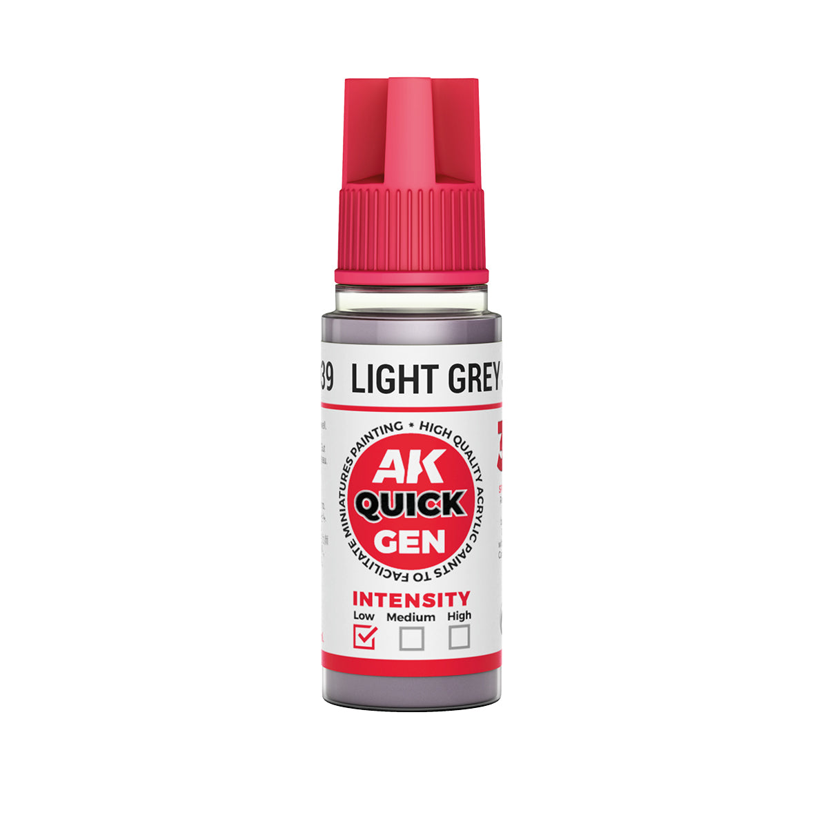 AK Pintura Acrílica Quickgen AK17039 Intensity Low Light Grey Shadow 18ml