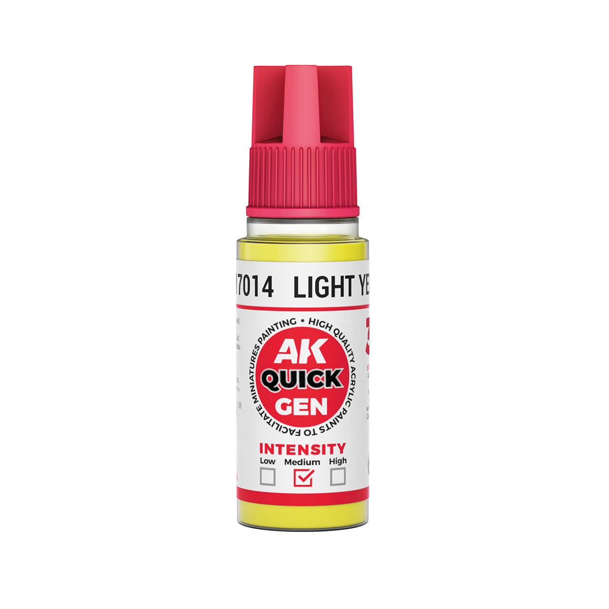 AK Pintura Acrílica Quickgen AK17014 Intensity Medium Light Yellow 18ml