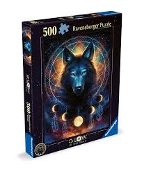 Ravensburger Rompecabezas Lobo Brillante 500 Pza