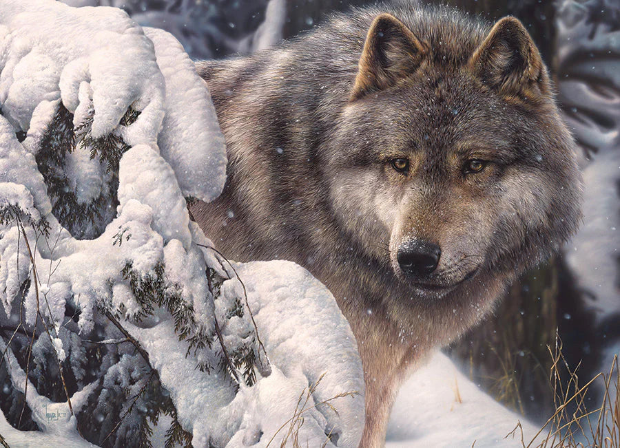 Cobble Hill Rompecabezas Lobo Maestro En La Nieve 1000 Pza
