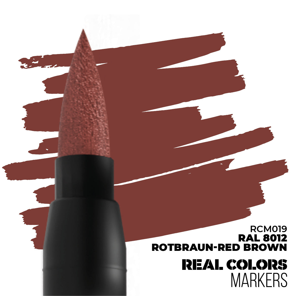 Ak Real Colors Rotulador Acrílico RCM019 Ral 8012 Rotbraun-Red Brown